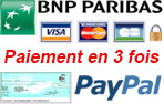 Paiement Sécurisé avec notre banque la BNP ou via Paypal